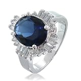 Bling Jewelry Art Deco 5ct Sapphire Color Cocktail Ring