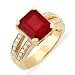 Vintage Style 5.0 ct Ruby and Diamond Ring set in 14k Solid Gold