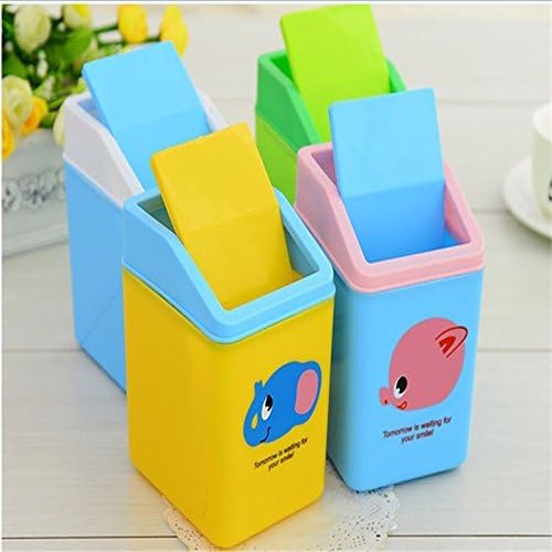 New Cute Square Desk Trash Can Waste Garbage Bin Wastebaskets Small Fashion