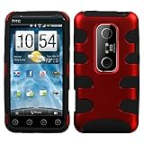 Fishbone Skin Cover for HTC EVO 3D, Red