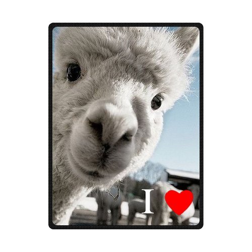 I Love Llama Soft Fleece Blankets and throws 58 X 80 inch (Large) Christmas gift