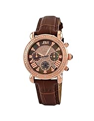 JBW Womens JB-6210L-I "Victory" Leather Diamond Chronograph Watch