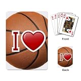 Playing Cards Deck of I Love (Heart) Basketball Sports Hoops (Mavericks, Rockets, Grizzlies, Hornets, Spurs, Warriors, Clippers, Lakers, Suns, Nuggets, Timberwolves, Jazz)