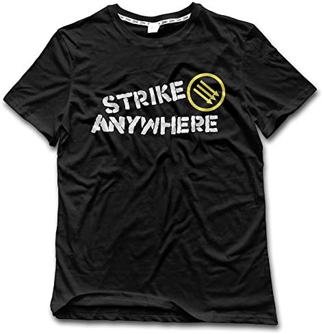 Men's Strike Anywhere Logo Punk Rock Band Neck Tee Tshirt