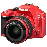 Pentax K-x - Digital camera - SLR - 12.4 Mpix - PENTAX-DA L 18-55mm AL lens - optical zoom: 3 x - supported memory: SD, SDHC - red