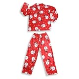 Bellepointe - Boys Snowman Pajamas, Red