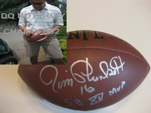 JIM PLUNKETT,OAKLAND RAIDERS,HEISMAN,STANFORD,49ERS,SF,SIGNED,AUTOGRAPHED,NFL FOOTBALL WITH PROOF + COA
