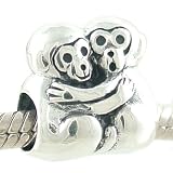 Authentic Biagi Sterling Silver Monkey Love Charm for European Bead Bracelet