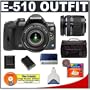 Olympus Evolt E510 10MP Digital SLR Camera with Olympus 14-42mm Zuiko Lens + Olympus 40-150mm Zuiko Lens [Outfit] + Spare BLM-1 Battery for Olympus + Transcend 4GB 133X CompactFlash (CF) Card + High Speed USB 2.0 CompactFlash (CF) Card Reader + Cameta Incognito 1000 Deluxe SLR Gadget Bag (fits E300, E330, E410, E500 & E510)
