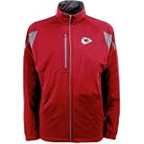 NFL Men's Kansas City Chiefs Desert Dry Full Zip Jacket (Dark Red/Gunmetal, XX-Large)