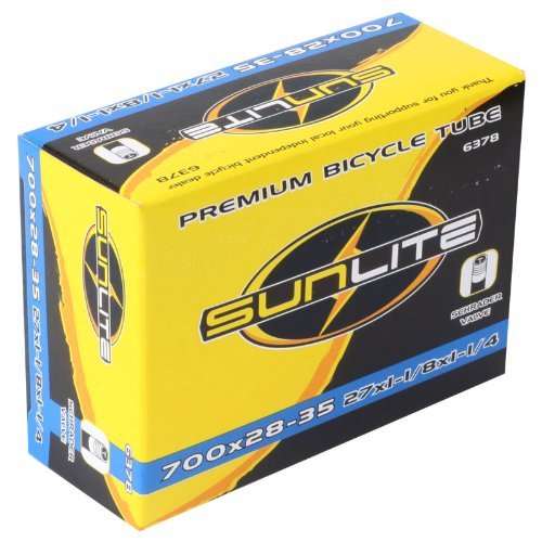 Sunlite Bicycle Tube, 27 x 1-1/8 x 1-1/4 (700 x 28-35) SCHRADER Valve