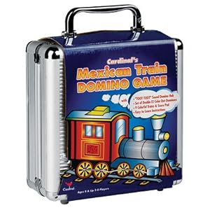 Cardinal Industries Mexican Train Domino Game in an Aluminum Case by 