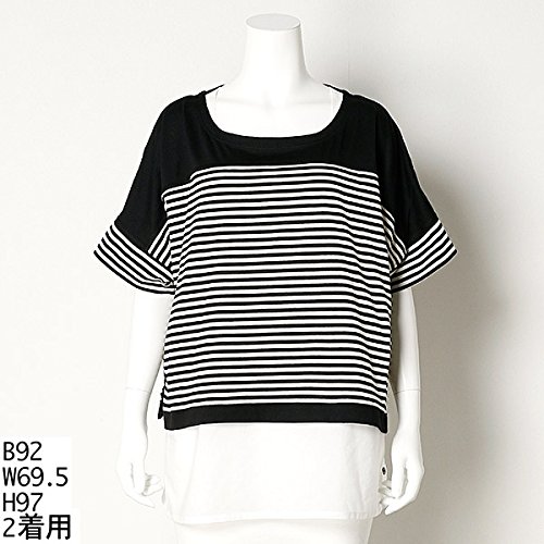 エウルキューブ（eur3） 全2色【2L～5L】【大きいサイズ】ドッキングボーダーカットソー