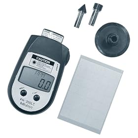 Mitutoyo 982-552, Digital Hand Tachometer, Contact 6 to 25,000 rpm / Non-Contact 6 to 99,999 rpm, Contact/Non-Contact Style: Industrial &amp; Scientific