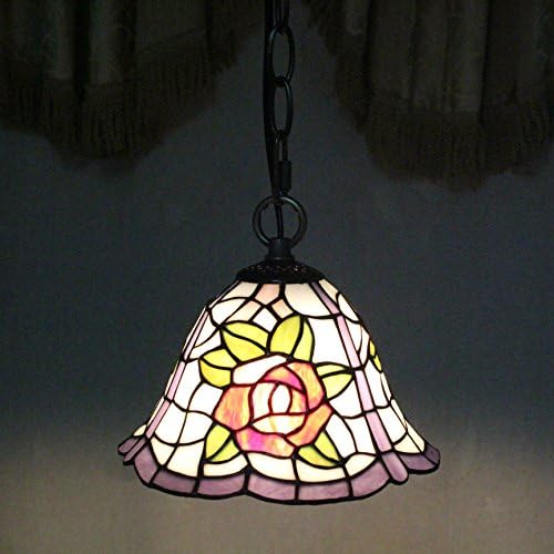 Gweat 8-Inch simple rose tiffany pendant light ceiling porch lamp