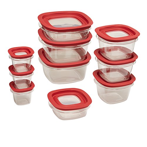 Rubbermaid 1857418 20Piece Premier Food Storage Container Set Red