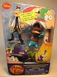 Disney Phineas and Ferb 2Pack Figure Set Agent P Dr. Doofenshmirtz Parachute and Laserinater