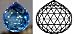 40mm Swarovski Strass With Logo Sapphire Blue Crystal Ball