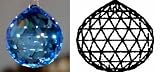 40mm Swarovski Strass With Logo Sapphire Blue Crystal Ball