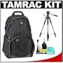 Tamrac 3385 Aero Speed Pack 85 Photo / Laptop Digital SLR Camera Backpack (Black) + Tripod + Accessory Kit for Canon Rebel T3, T3i, T1i, T2i, EOS 60D, 5D, 7D, Nikon D3000, D3100, D5000, D5100, D7000, D300s, Olympus Evolt E-5, E-30, E-620 & Sony Alpha A560, A580, A33, A35, A55
