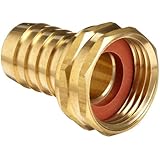 Anderson Metals Brass Garden Hose Swivel Fitting, Connector, Barb x GHT Female Hose