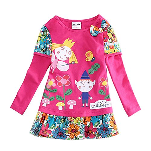 Coralup Ben and Holly's Top Little Girls T-Shirt Fuschia, 3-4 Years