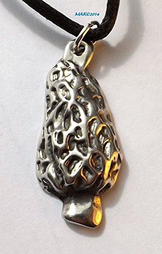 Morel Mushroom (Style C) - Pewter Pendant - Nature and Forest Walks