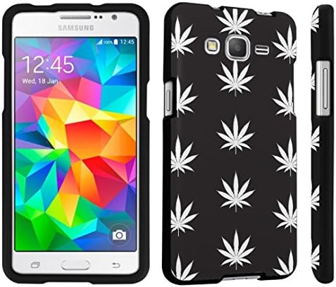 DuroCase ® Samsung Galaxy Grand Prime SM-G530 (Cricket / Unlocked) Hard Case Black - (Black Plants)