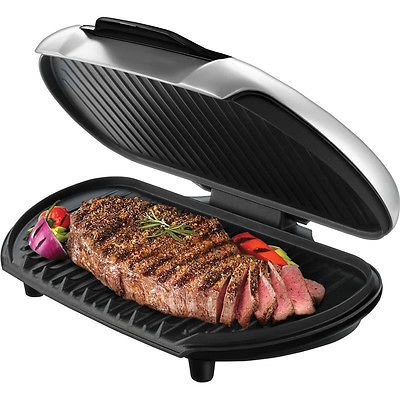 George Foreman 144 Sq. In Family Size Electric Grill, Large Champ Indoor Griller