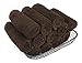 SALBAKOS 100% Turkish Cotton Washcloth Set of 12 13x13 inch | Heirloom Quality | Hotel & Spa Collection | Ultra Soft, Super Absorbent, Washcloth Towels | Made in Turkey (Brown, 12 Washcloths)