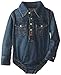 Wrangler Baby-Boys Newborn Infant Long Sleeve Denim Bodysuit