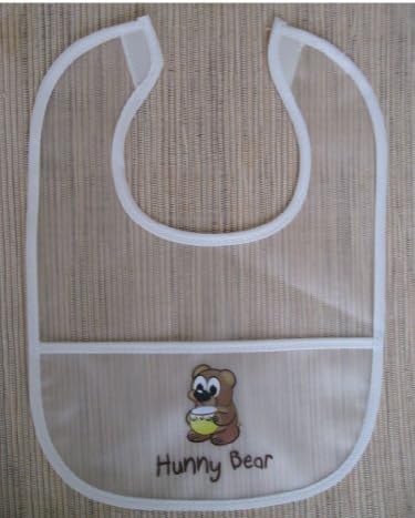 Hunny Bear 2-pack Soft Infant Baby Small Bib Set, Durable Non-toxic, Non-allergenic, Waterproof Clear Gift Set