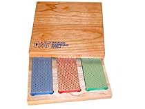 DMT W6EFC Three 6-Inch Diamond Whetstone Models in Hard Wood Box
