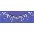 Blackjack Layout 36 x 72 inch Blue Felt