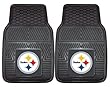 Pittsburgh Steelers 24" x 18" Heavy Duty 2-Piece Vinyl Car Mats Heavy Duty Vinyl 2 Pc Car Floor Mat