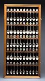 75 Oak Wall Mount Collector Spoon Wall Cabinet w/ Glass Door