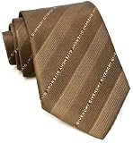 Givenchy Brown Name Striped Silk Necktie GV-TIES-51