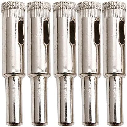 Diamond Hole Saw Core Drill Bits, 10mm, for Glass Tile Ceramic Marble, Pack of 5