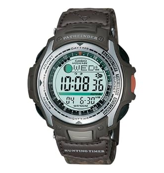 Casio #PAS410-5V Men's Pathfinder Moon Phase Hunting Timer Watch