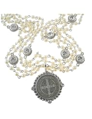 Virgins Saints and Angels San Benito Mono Magdalena Silver Pearl with Clear