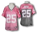 New Orleans Saints Reggie Bush #25 Womens NFL Fashion Jersey, Pink and Silver