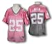 New Orleans Saints Reggie Bush #25 Womens NFL Fashion Jersey, Pink and Silver