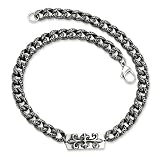 Chisel Stainless Steel Antiqued Gothic Necklace