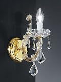 MARIA LUISE:, Wandleuchte, Made in Italy, Handarbeit, Made with PURE KOLARZ Kristall,