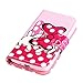 Yakamoz Lovely Cute Pink Bow Bowkot Glove Leather Flip Wallet Stand Case with Card Slots for LG L70 Optimus D320 with Free Screen Protector & Stylus Pen