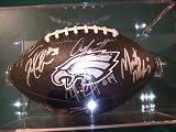 2011 Philadelphia Eagles Team Signed Autographed Football with Football Case Comes with Coa & Matching Holograms Vick,jackson,mccoy