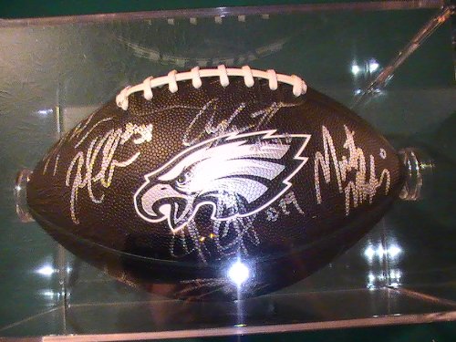 2011 Philadelphia Eagles Team Signed Autographed Football with Football Case Comes with Coa & Matching Holograms Vick,jackson,mccoy