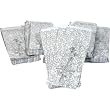 500 Silver Paper Gift Bags Shopping Tote Sales Bag 4x11