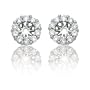 14k White Gold Diamond Earring Jackets for 1/2 Carat Stud Earrings (1/2 cttw, I-J Color, I1-I2 Clarity)