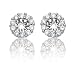 14k White Gold Diamond Earring Jackets for 1/2 Carat Stud Earrings (1/2 cttw, I-J Color, I1-I2 Clarity)
